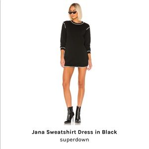 SUPERDOWN Jana sweatshirt dress in black